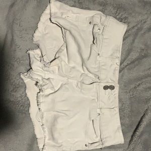 White Denim Shorts